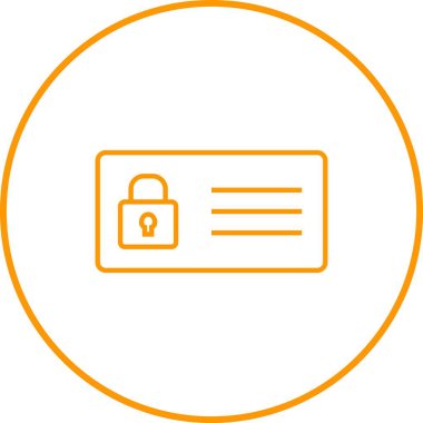 Korumalı kart satırı vektör simgesi