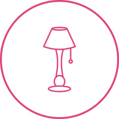 Stand Line Vektör Simgesine sahip Benzersiz Lamba