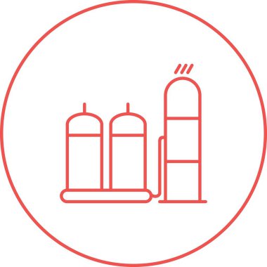 Eşsiz Rafineri Satır Vektörü Simgesi