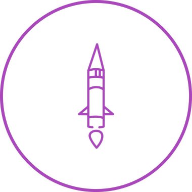 Eşsiz Füze Vektör Satırı Simgesi