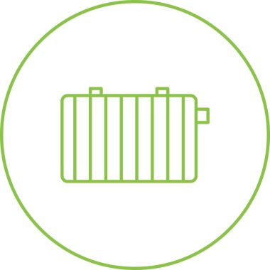 Eşsiz Isı Radyatörü Satır Vektörü Simgesi