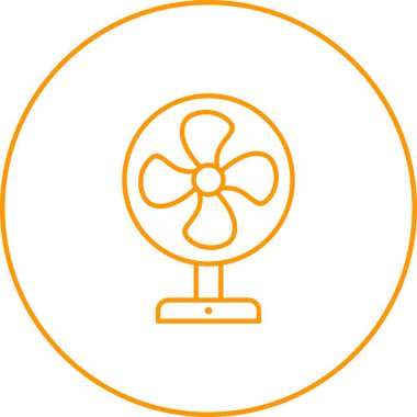 Eşsiz Elektrik Fan Satır Vektörü Simgesi