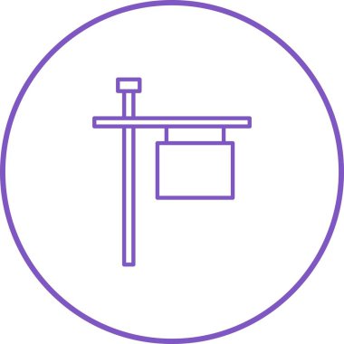 Benzersiz Posta İmza Satırı Vektörü Simgesi