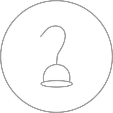 Eşsiz Korsan Kancası Satır Vektörü Simgesi