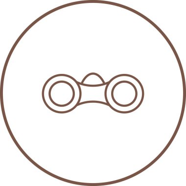 Benzersiz Dürbün Vektör Satırı Simgesi