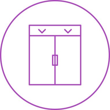 Eşsiz Asansör Çizgisi Vektör Simgesi