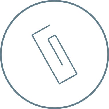 Eşsiz Kağıt Kıskacı çizgi vektör simgesi