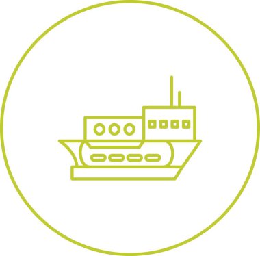 Eşsiz Teslimat Gemisi Vektör Satır Simgesi