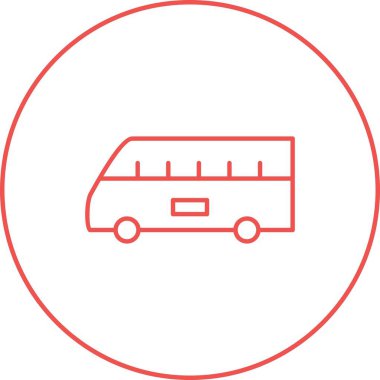 Havaalanı Hattı Vektör Simgesindeki Benzersiz Otobüs