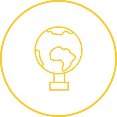 Eşsiz Küre çizgi vektör simgesi