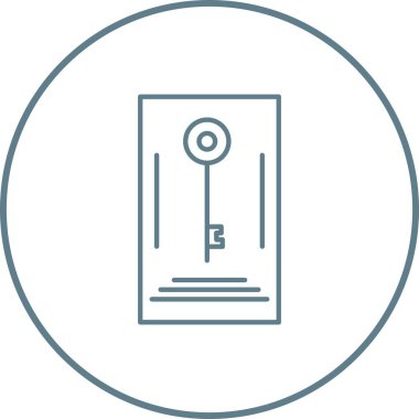 Eşsiz Anahtar İfade Satır Vektörü Simgesi