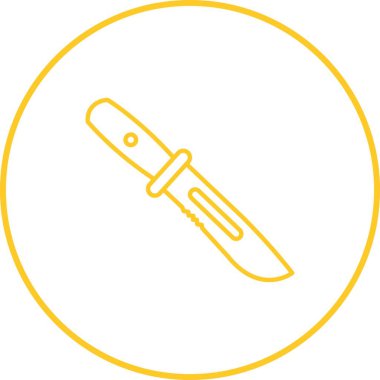 Eşsiz Ordu Bıçak Çizgisi Vektör Simgesi