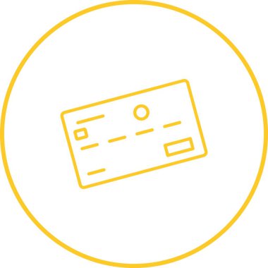 Eşsiz Kredi Kartı Satır Vektörü Simgesi