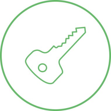 Eşsiz Anahtar Satır Vektörü Simgesi