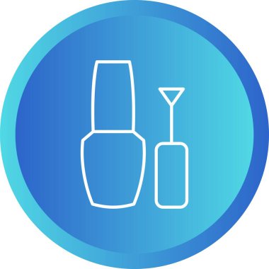 Benzersiz Tırnak cilası Satır Vektörü Simgesi