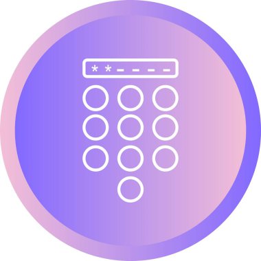 Şifre kilit satırı siyah vektör simgesi