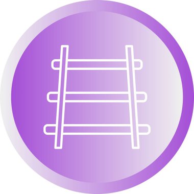 Eşsiz Demiryolu Satır Vektörü Simgesi