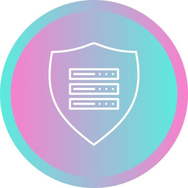 Güvenli sunucunun eşsiz satır siyah simgesi