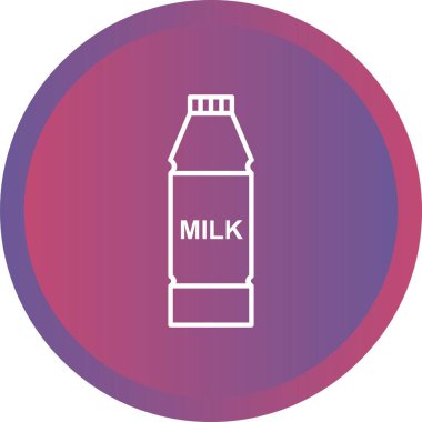 Eşsiz Süt Şişesi Satır Vektörü Simgesi