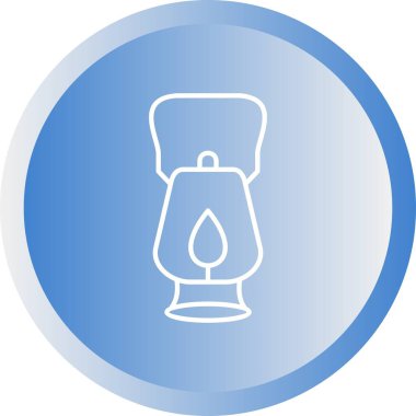 Benzersiz Yağ Lambası Satır Vektörü Simgesi