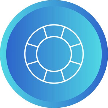 Benzersiz Hayat Kurtarma Tüpü Satır Vektörü Simgesi