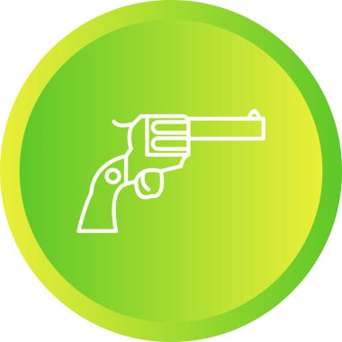 Eşsiz Revolver Vektör Satır Simgesi