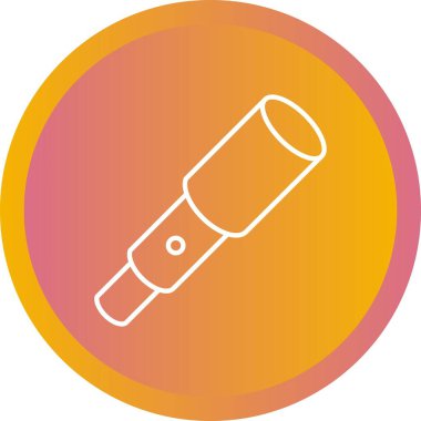 Eşsiz Teleskop çizgi vektör simgesi