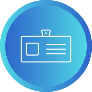 kimlik kartı çizgisi vektör simgesi