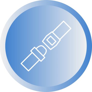 Eşsiz Koltuk Kemeri Satır Vektörü Simgesi