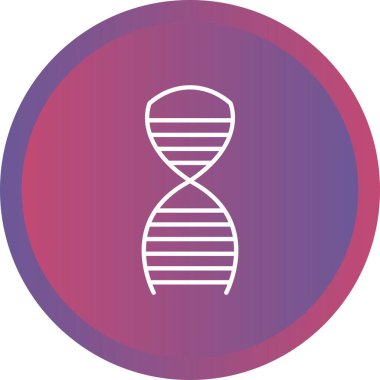 Eşsiz DNA Yapısı çizgi vektörü simgesi