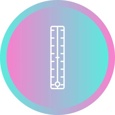 Eşsiz Termometre Satır Vektörü Simgesi