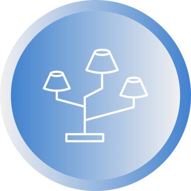 Benzersiz Lambalar Stand Line Vektör Simgesi