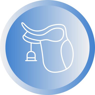 Eşsiz Eyer Satırı Vektör Simgesi