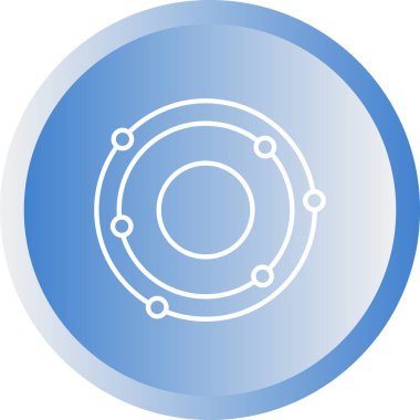 Benzersiz Atom Yapısı çizgi vektör simgesi