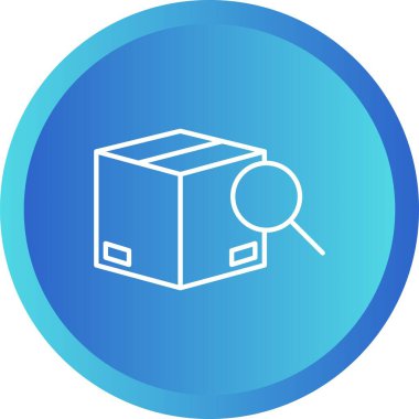 Eşsiz Bul Paket Vektör Satırı Simgesi