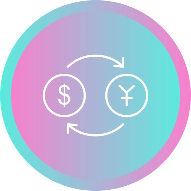 Yen Satır Vektörü Simgesine Eşsiz Dolar