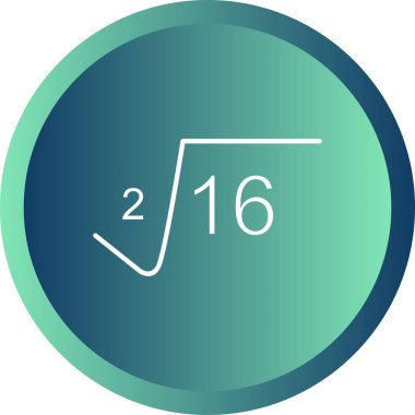 Eşsiz Kare kök çizgi vektör simgesi