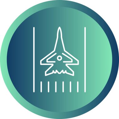 Eşsiz Hava Üssü Çizgisi Vektör Simgesi