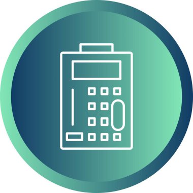 Benzersiz ATM Servis Satır Vektörü Simgesi