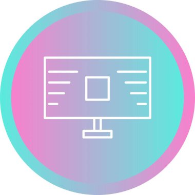 Eşsiz Çevrimiçi Bilgi Satırı Vektörü Simgesi