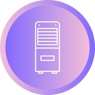 Benzersiz Mobil Klima Satır Vektörü Simgesi