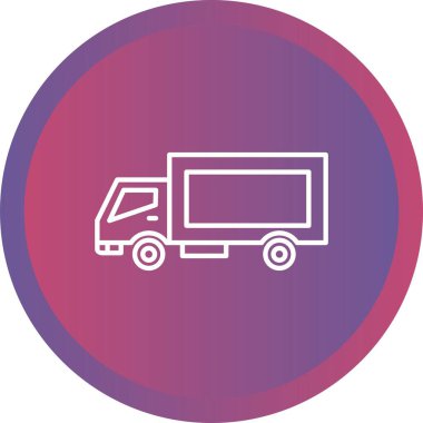 Eşsiz Kamyon Hattı Vektör Simgesi