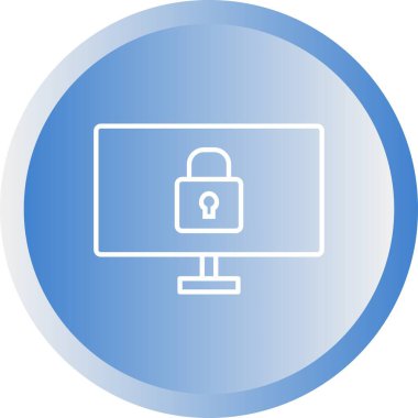 Korunan sistem çizgi vektör simgesi