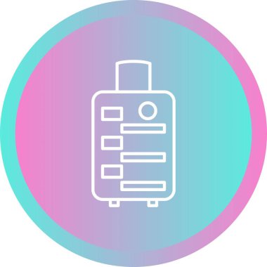 Eşsiz Bavul Satır Vektörü Simgesi