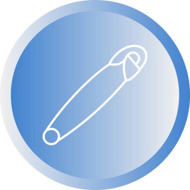 Eşsiz Güvenlik İğnesi Satır Vektörü Simgesi