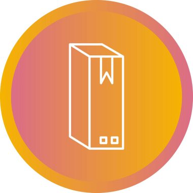 Eşsiz Paket Vektör Satırı Simgesi