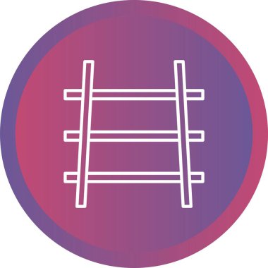 Eşsiz Demiryolu Vektör Satırı Simgesi