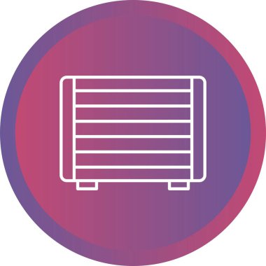 Benzersiz Gaz Isıtıcı Satır Vektörü Simgesi