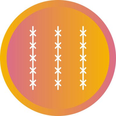 Benzersiz Noktalı Tel Çizgi Vektörü Simgesi