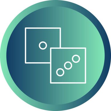 Benzersiz Dice çizgi vektör simgesi